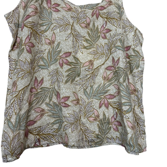 Cynthia Rowley 100% Linen Floral Sleeveless Top - Picture 3 of 12